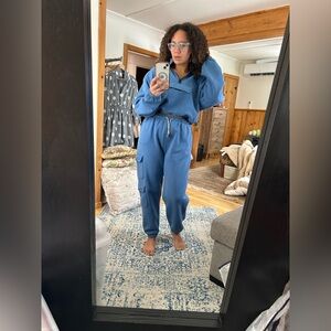 Topshop Blue Women's Jogger Set Size Medium